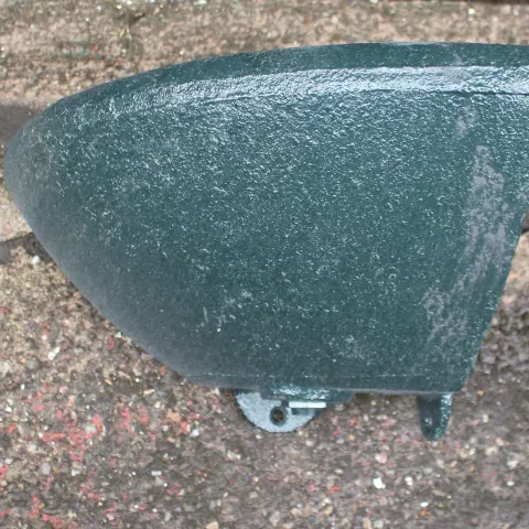 Antique Painted Cast Iron Corner Trough