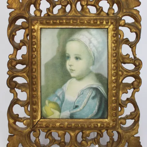 Small Print Set in Good Quality Antique Gilt Frame