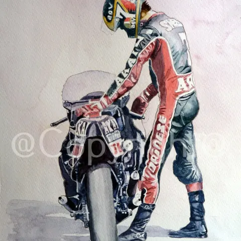 Barry Sheene The Legendary No 7 Metal Wall Art