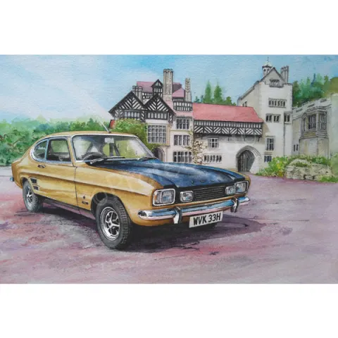 Ford Capri Iconic 1970's  Classic Extra Large Metal Wall Art