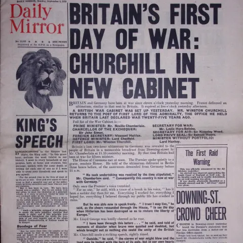 Britain’s First Day of War Kings Speech WW2 Original 1939 Newspaper-13.