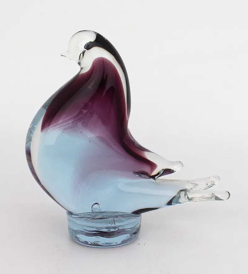 Vintage Glass Bird Sculpture