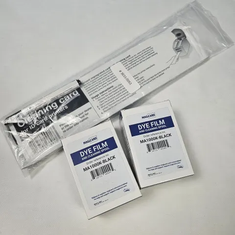 Magicard DYE Film and Cleaning Spool 2PCS + Quantity of Cleaning Card For ID Card Printers RRP £69