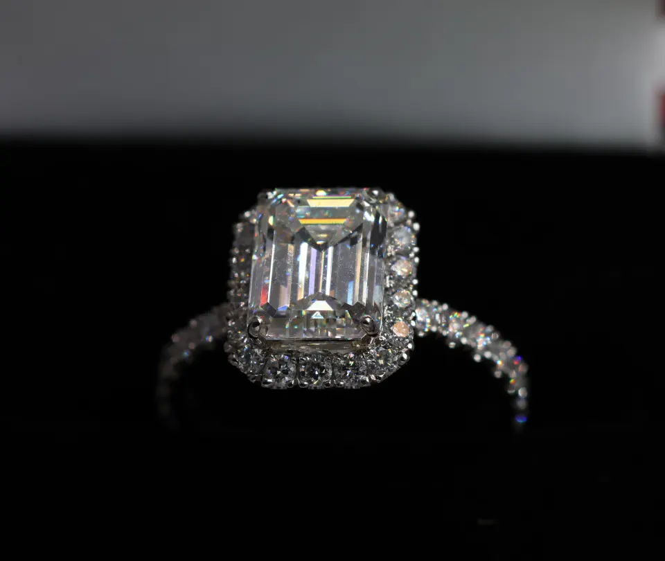 3.06 Carat Emerald Cut Diamond Ring - By David M Robinson
