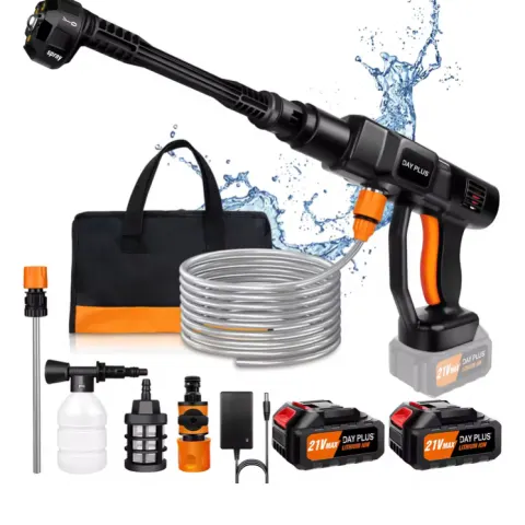 Cordless Pressure Washer – Portable Power Cleaner With 2× 4.0Ah Batteries, 6-In-1 Nozzle, Brushless