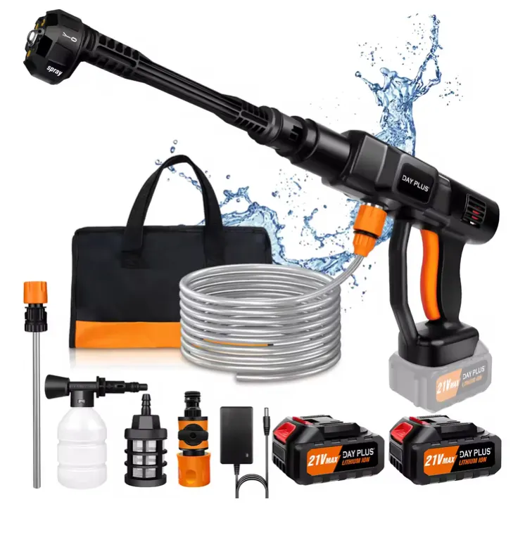 Cordless Pressure Washer – Portable Power Cleaner With 2× 4.0Ah Batteries, 6-In-1 Nozzle, Brushless