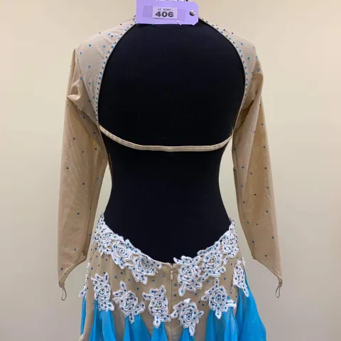 Blue latin dress size 12 to 14