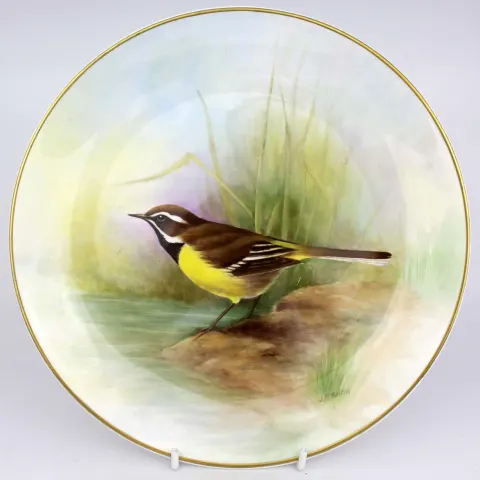 Hand Painted Cabinet Plate by J Smith Worcester