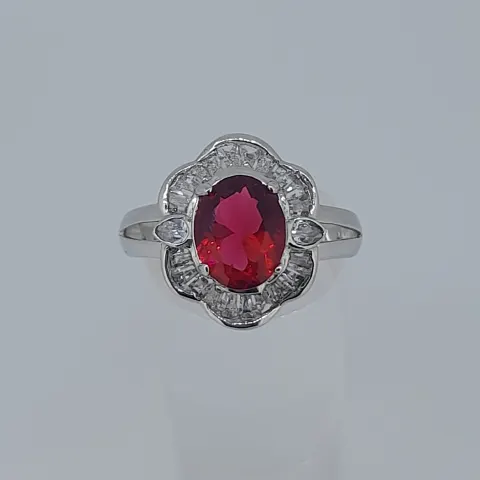Silver Dress Ring Set With CZ Stones