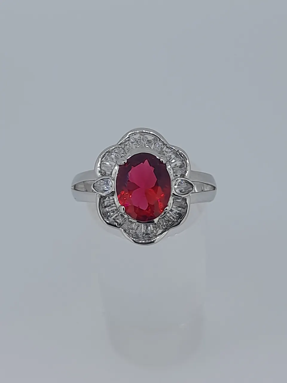 Silver Dress Ring Set With CZ Stones