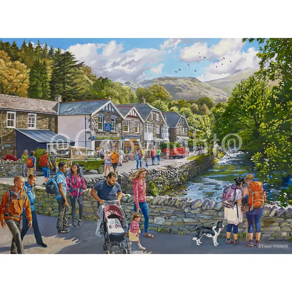 Backpacking Summers Day  In The Lake District  Metal Wall Art