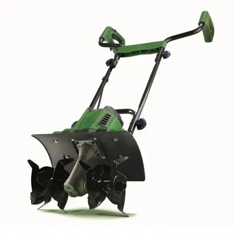 (96/Mez/P19)  RRP £119. Powerbase 36cm 1050W Electric Rotavator Tiller, 36cm Working Width, 18cm Wo