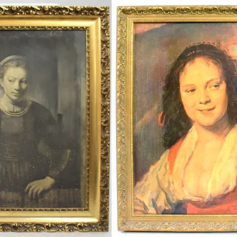 Rembrandt & Hals Prints Set in Gilt Frames