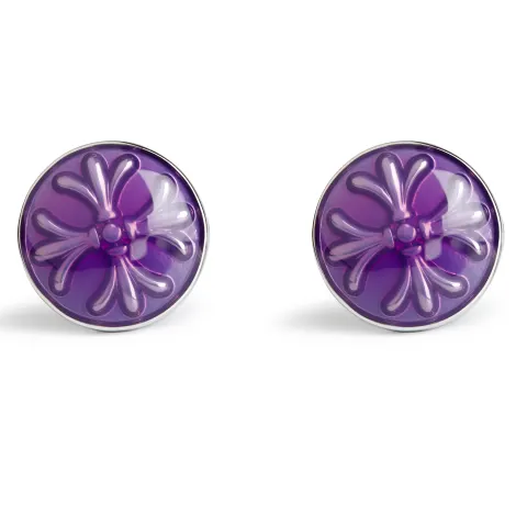 Purple Enamel Cross Cufflink - Unboxed x 5