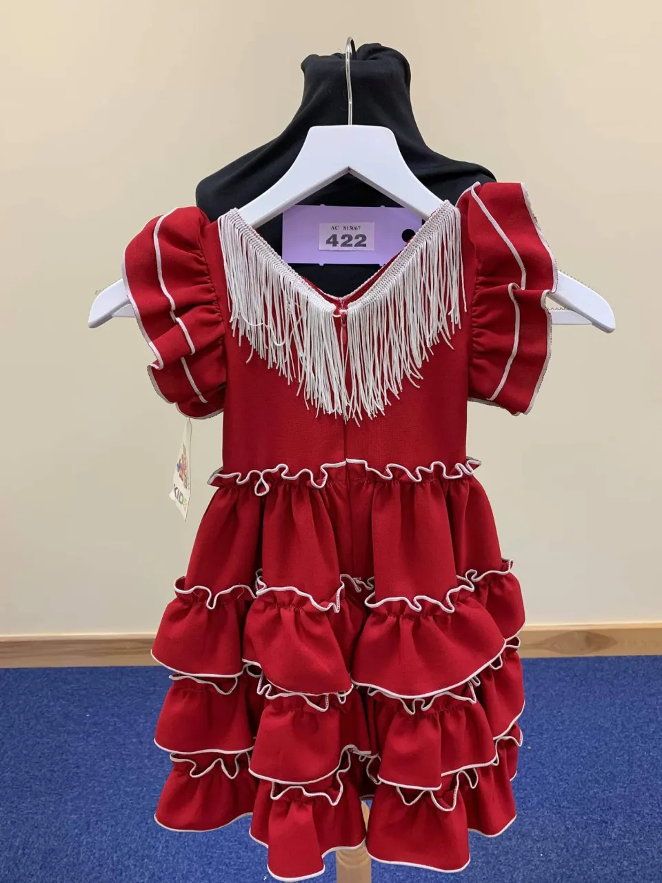 Red Flamenco Dress Made In Spain. Approx Age 4 To 6