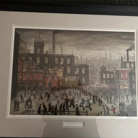 L S Lowry ‘Our Town’ Signed Print