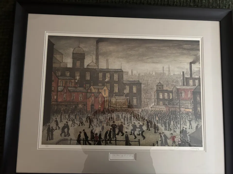 L S Lowry ‘Our Town’ Signed Print