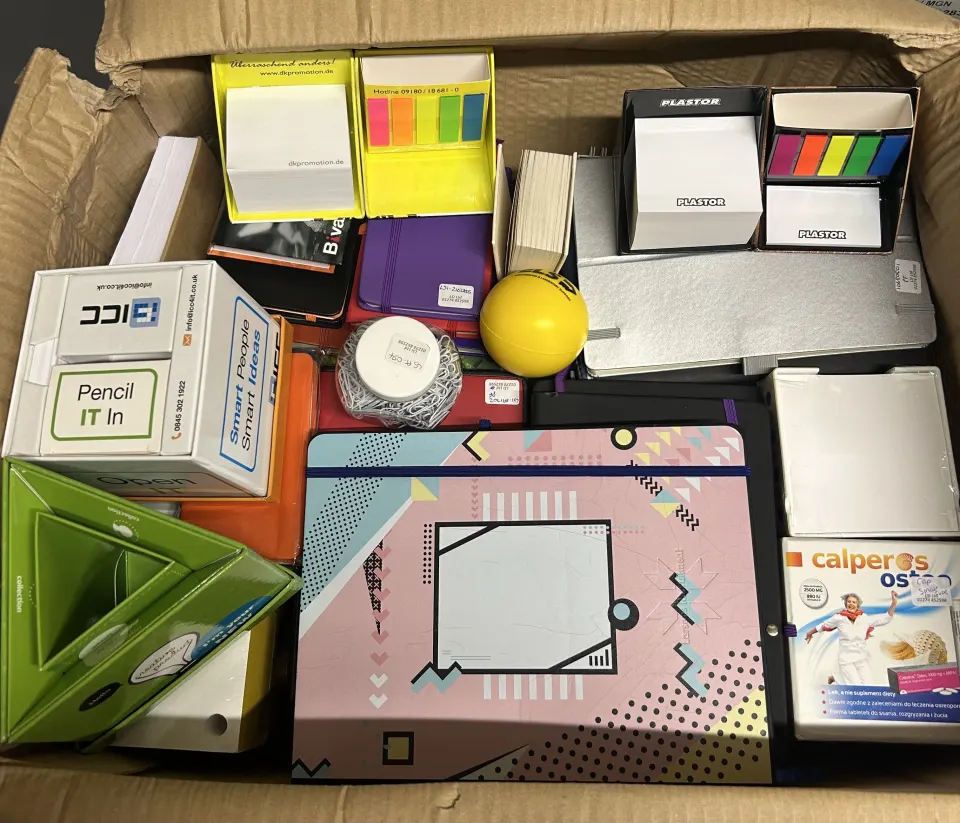 Box to contain approx 40 Notebooks & Items