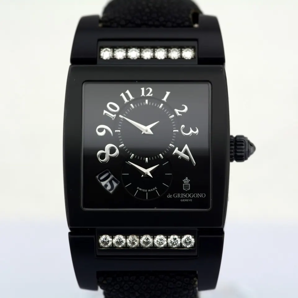 De Grisogono/Instrumento No Uno - Diamond Case - Automatic - Lady's Steel Wristwatch