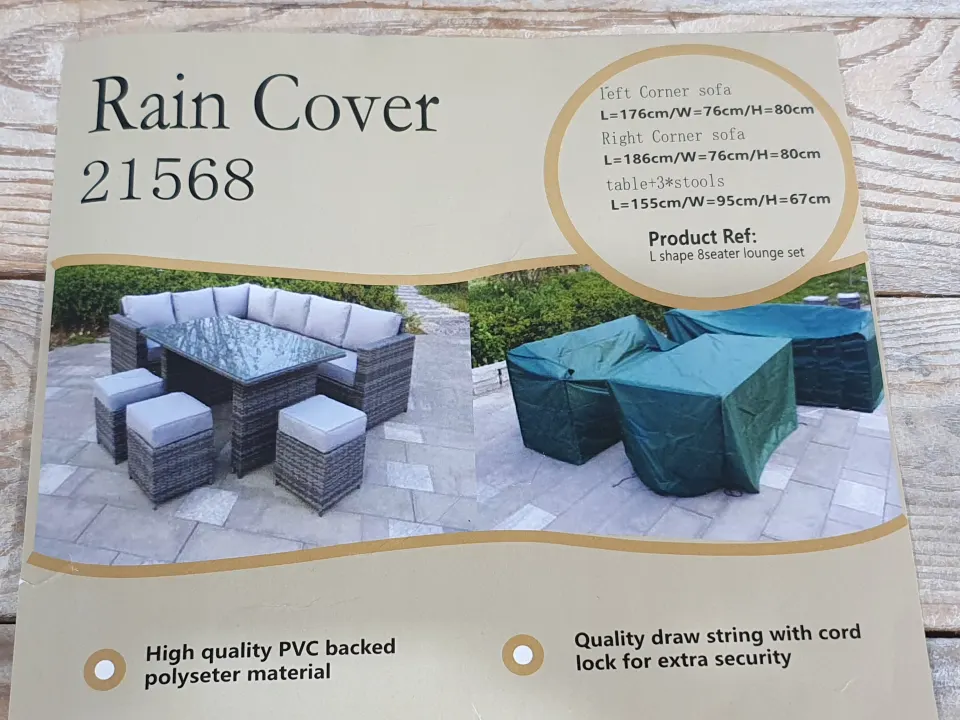 Rattan Garden Furniture Rain Cover. 3 pieces in pack. 21568.  Rrp £40