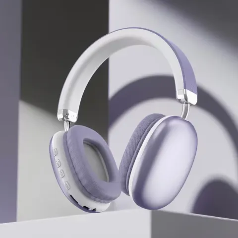 Over-Ear Wireless Headphones, Noise-Cancelling Microphone, USB-C Charging, Foldable Headset With SD