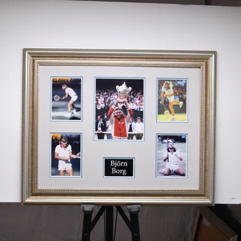BJORN BORG framed original signature presentation
