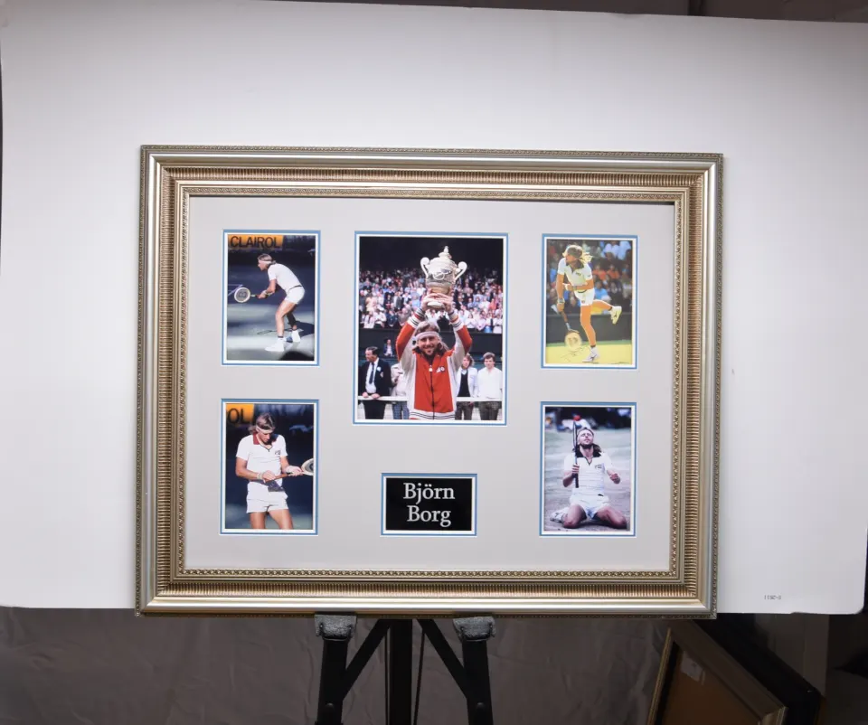 BJORN BORG framed original signature presentation