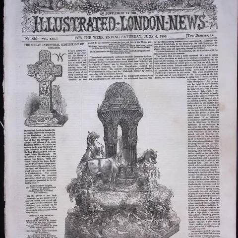 Great Exhibition of Ireland in Dublin Antique 173-Year-Old Complete Newspaper
