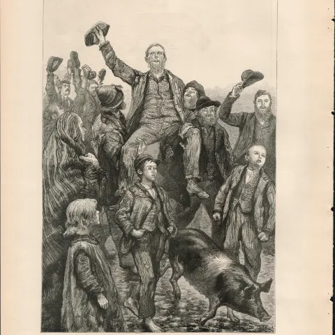 Political Prisoner 1888 with a Local Hero Cheered in the Streets West of Ireland.