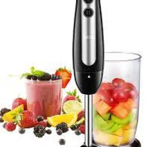 HAND BLENDER WITH BEAKER, STICK IMMERSION BLENDER 400W, 2-SPEED HAND HELD