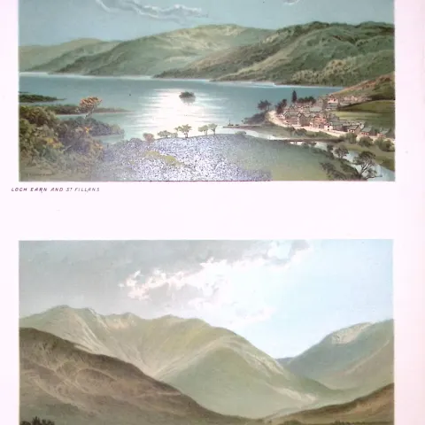 Scotland Loch Earn & Ben Cruachan From Dalmally 1889 Antique Print-63