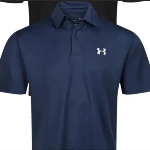 Mens Breathable Under Armour Polo Shirt Navy Size XL