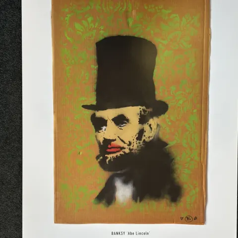 Banksy Abe Lincoln Poster - Limited Edition Unsigned Naturally 50 x 70 cm Free Post In UK