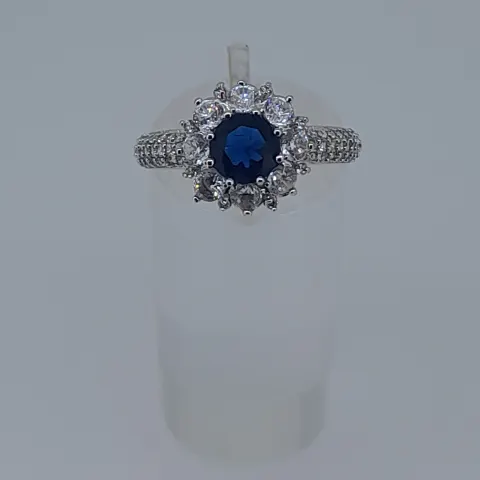 Silver Dress Ring Set With CZ Stones