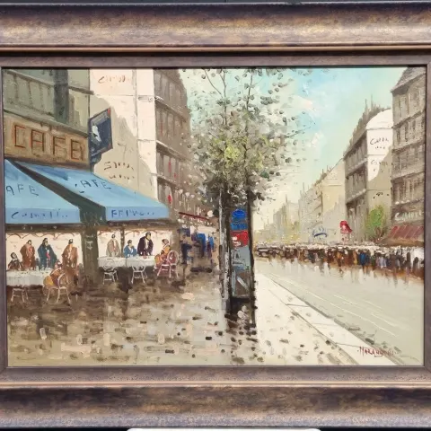 Original Oil on Canvas by Italian Artist Marangoni