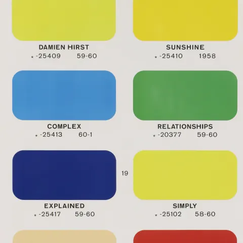 Damien Hirst (b.1965) Signed ‘COLOUR CHART’ by Gallery HENI for Claridge's Art Space Exhibition, 202