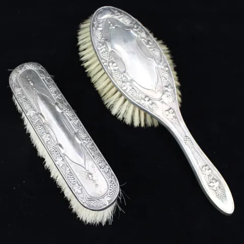 Pair of Silver Brushes Birmingham 1938