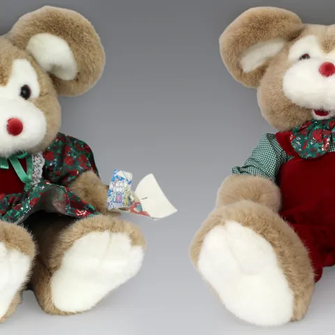 Pair of Vintage Commonwealth Toys Merry Mice