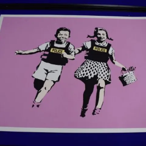Banksy (b1974) ‘Police Kids / Jack and Jill’ Editioned, Stamped, Banksy By West Country Prince, 2005