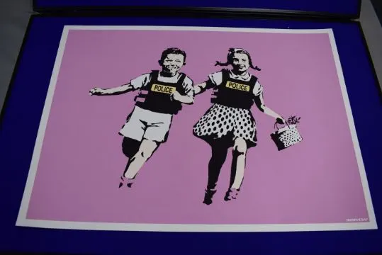 Banksy (b1974) ‘Police Kids / Jack and Jill’ Editioned, Stamped, Banksy By West Country Prince, 2005