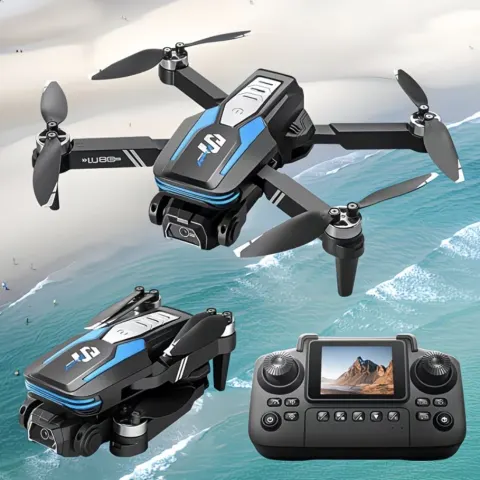 Remote Control Drone – Dual Electric Cameras, Display Screen, Optical Flow Obstacle Avoidance & Wind