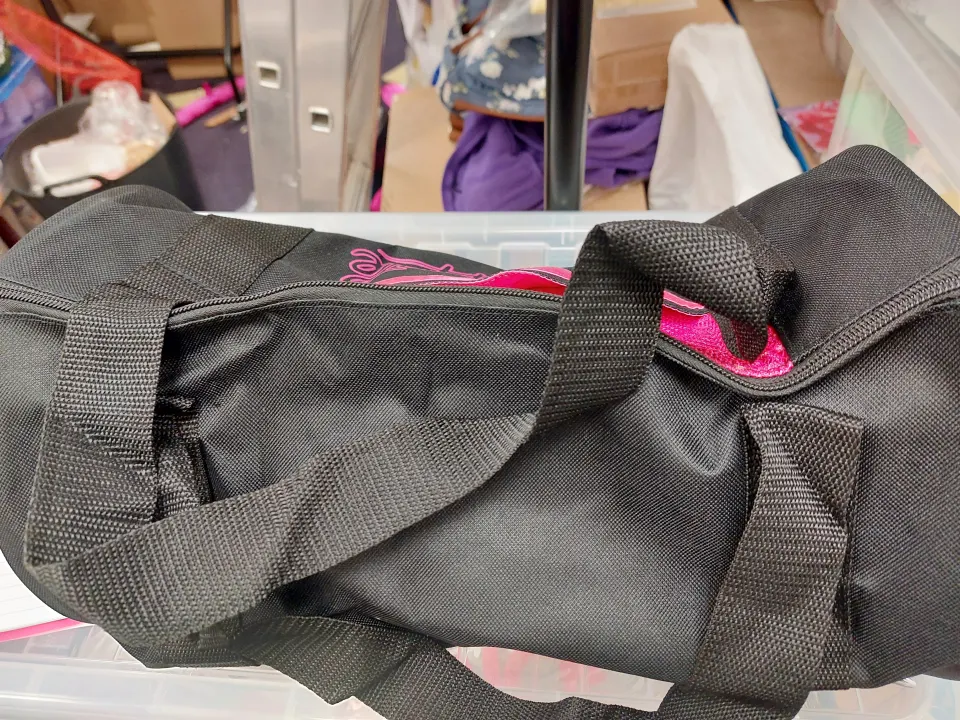 Black and pink holdall