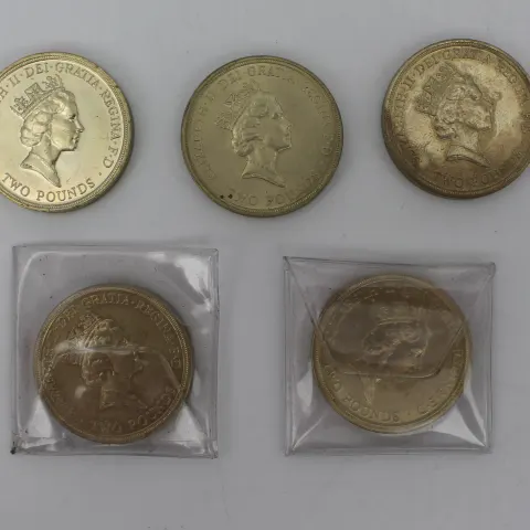 Collection of 5 £2 Coins