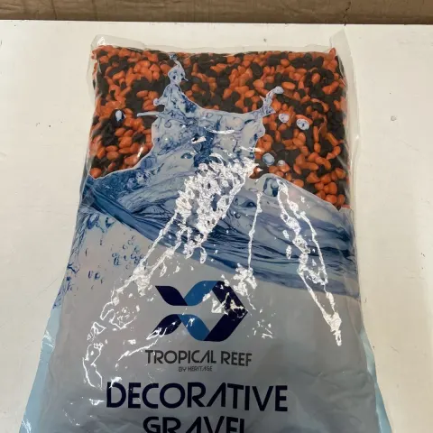5 X Tropical reef decorative gravel - 6-8mm - Orange/Black - 5KG. RRP £50 - GRADE A