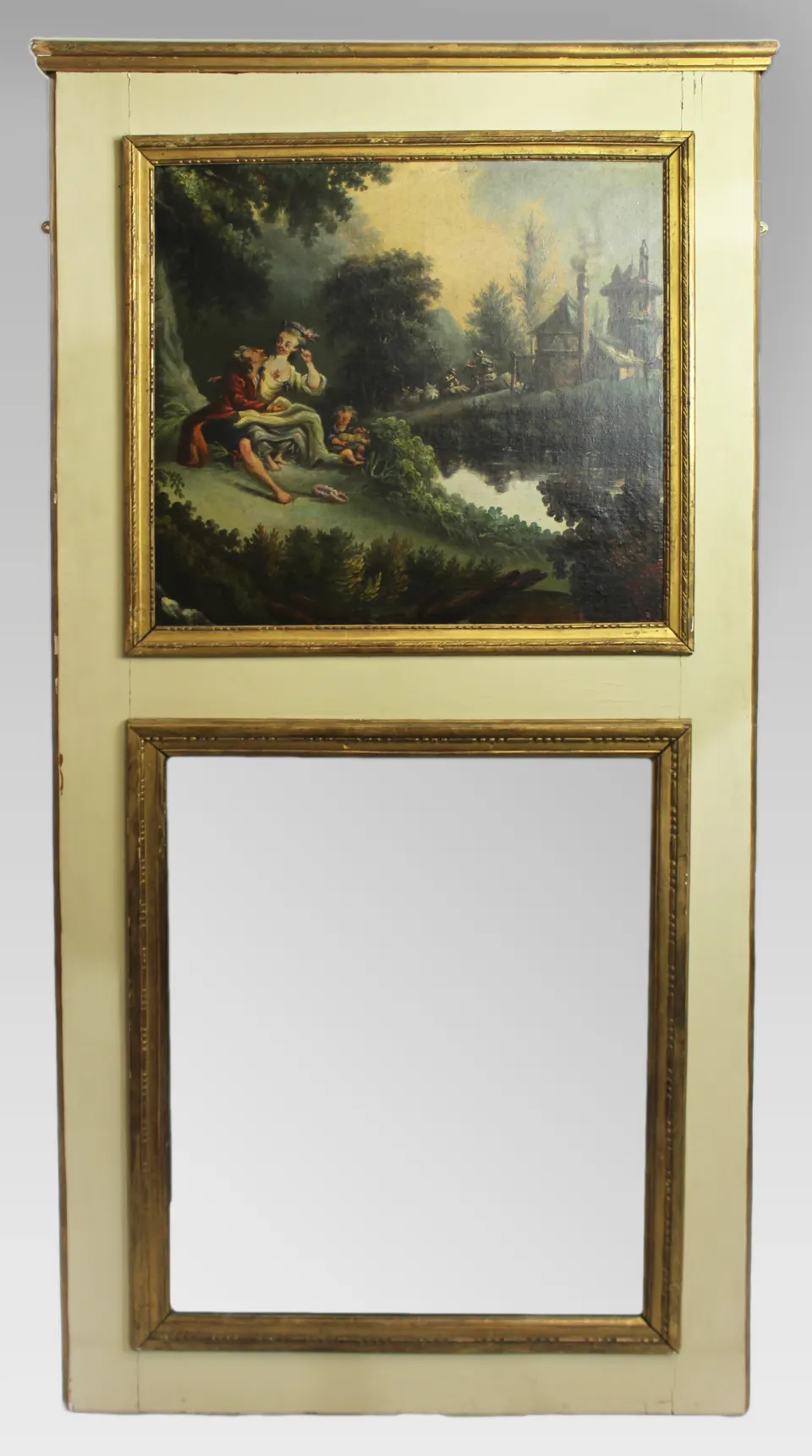 Tall French Château Trumeau Mirror, c.1890