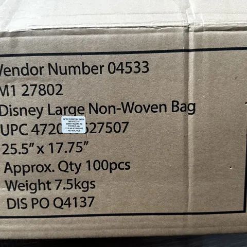 Disney Store Large Blue Reusable Tote Bags