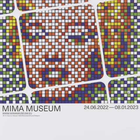 Invader (b. 1969-) Rubikcubist Poster 10 Rubik Warhol Marylyn A Mima Exhibition Poster, 2022