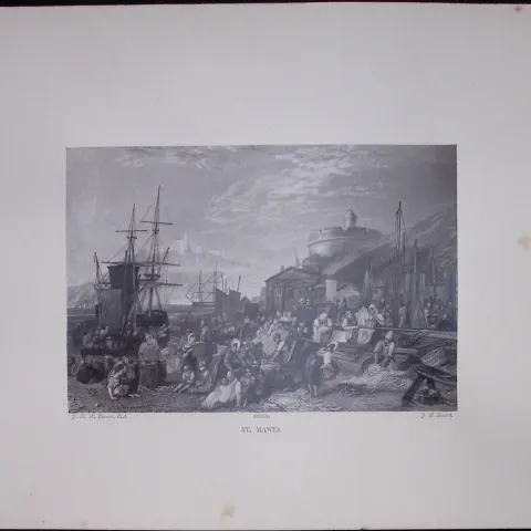 J.M.W Turner Rare “St Mawes Cornwall” 1873 Picturesque Views in England-10