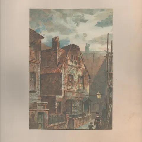 Old House Ludgate Antique 1888 Views of London.