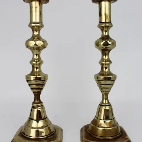 Pair of Georgian Brass Candlesticks